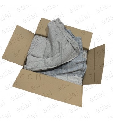 BOX OF BLUE RAGS WITH 5 KG
