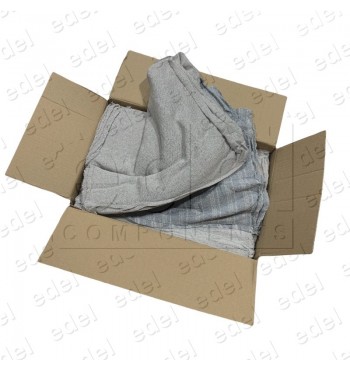 BOX OF BLUE RAGS WITH 5 KG