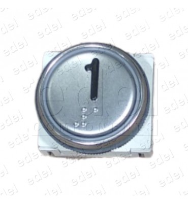 BMSVL34MR.00 1 PUSH BUTTON DMG BM MACRO RED LIGHT INOX 1