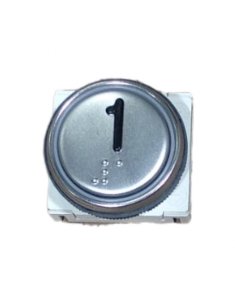 BMSVL34MR.00 1 PUSH BUTTON DMG BM MACRO RED LIGHT INOX 1