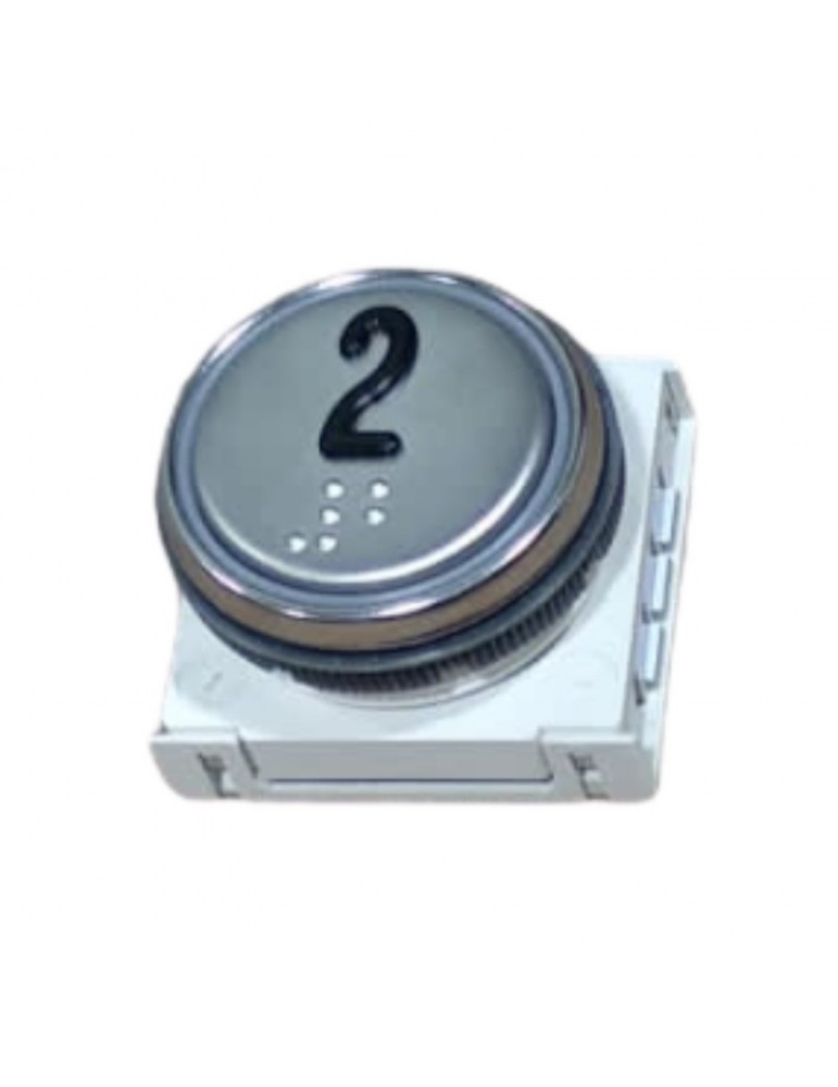 BMSVL34MR.00 2 PUSH BUTTON DMG BM MACRO RED LIGHT INOX 2