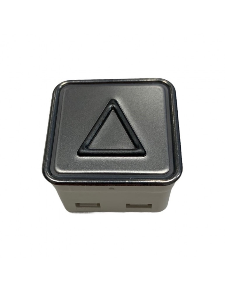 BOUTON SCHAEFER MT 42  SANS BRAILLE ROUGE INOX  FLÊCHE MONTÉE