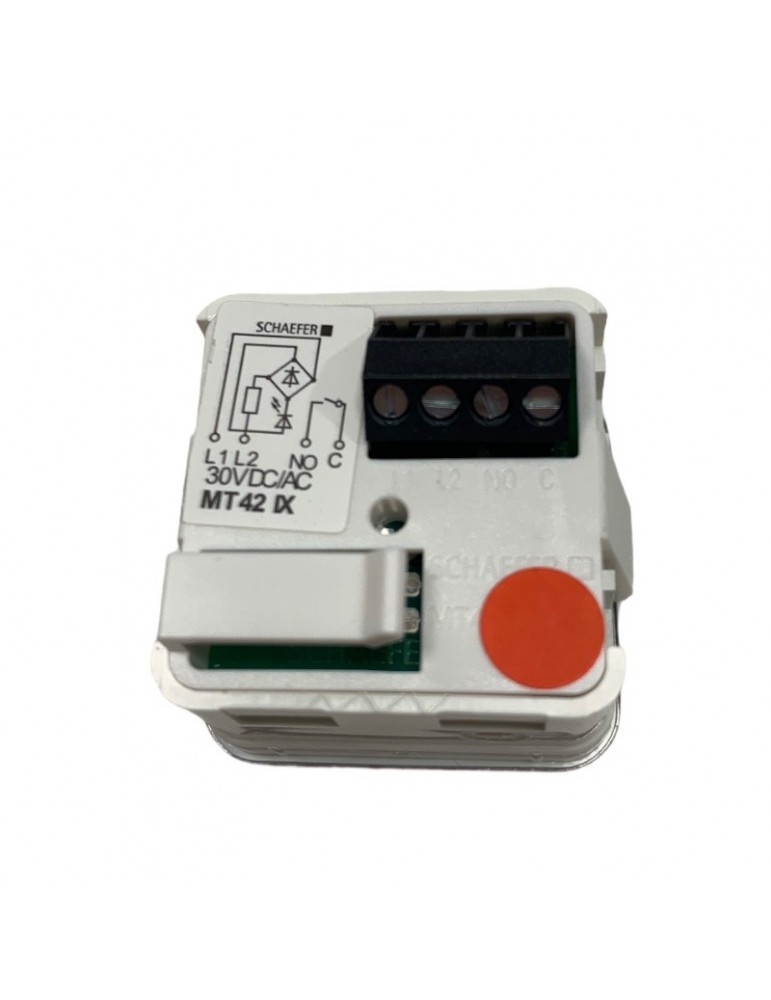PUSH BUTTON SCHAEFER MT 42  W/OUT BRAILLE RED INOX  ARROW UP