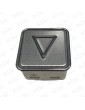 PUSH BUTTON SCHAEFER MT 42  W/OUT BRAILLE RED INOX  ARROW DOWN