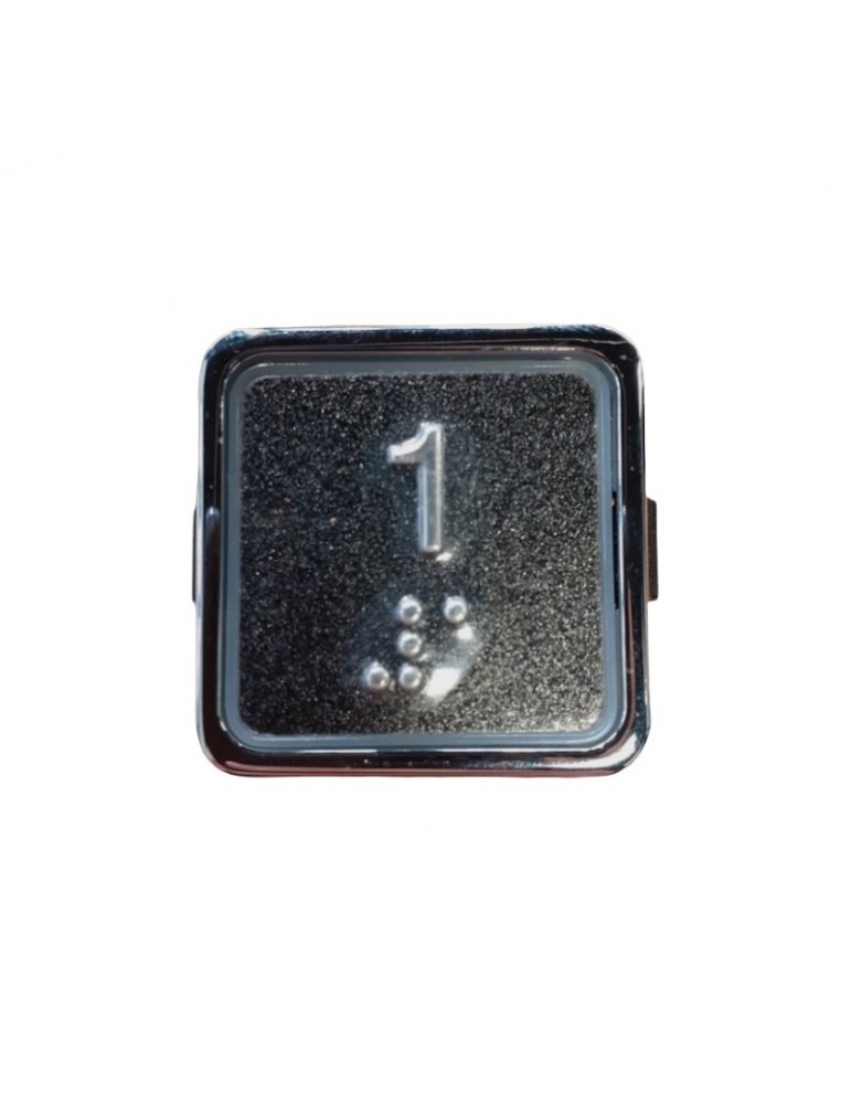 PULSADOR ELMI RP42 GRAF. BRAILLE LED ROJO 24V (1)
