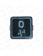 PULSADOR ELMI RP42 NEGRO BRAILLE LED ROJO 24V (0)