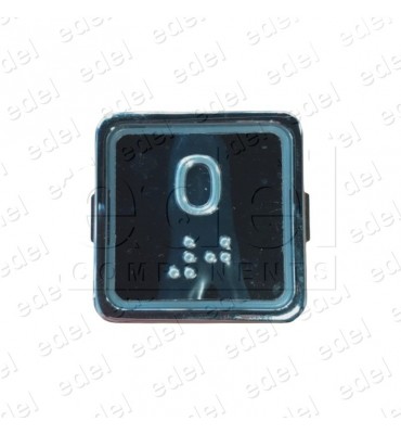 PULSADOR ELMI RP42 NEGRO BRAILLE LED ROJO 24V (0)