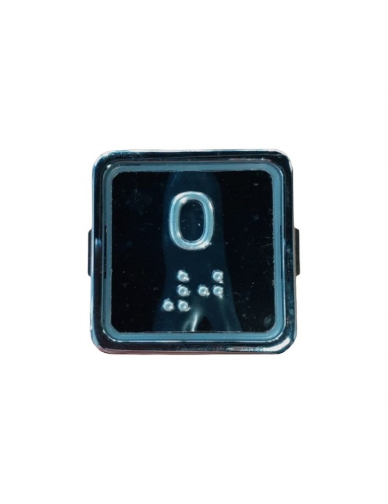 PULSADOR ELMI RP42 NEGRO BRAILLE LED ROJO 24V (0)
