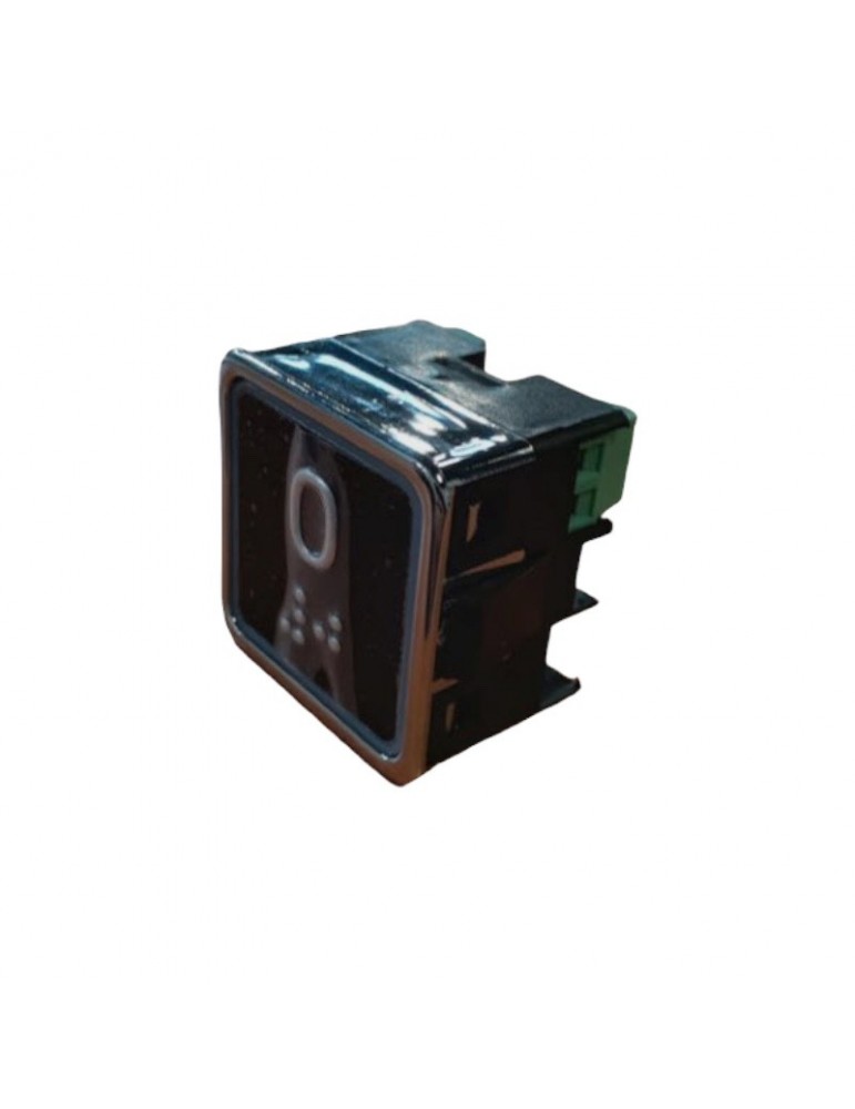 PULSADOR ELMI RP42 NEGRO BRAILLE LED ROJO 24V (0)