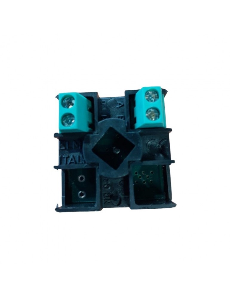 PULSADOR ELMI RP42 NEGRO BRAILLE LED ROJO 24V (0)
